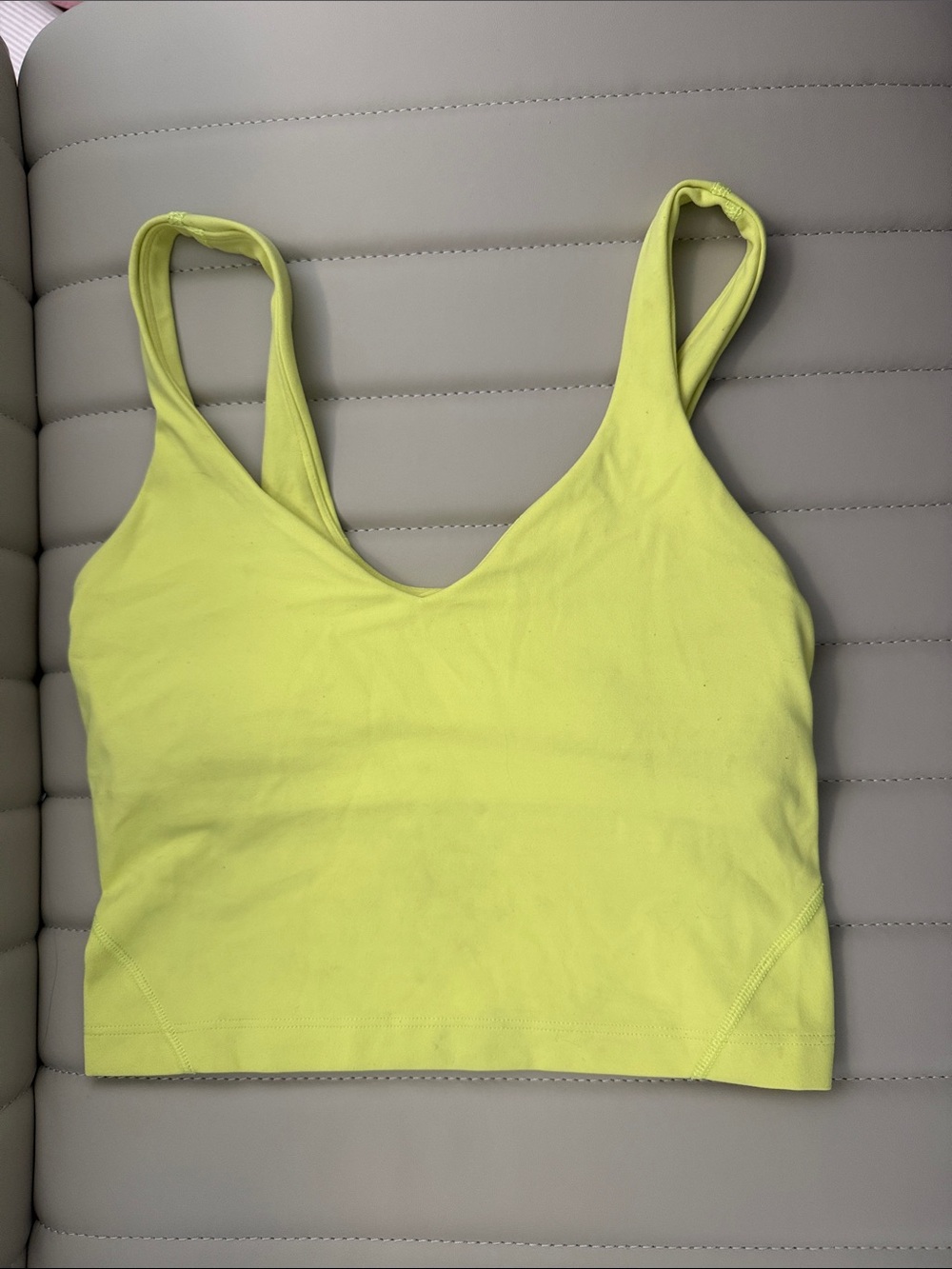 Lulumemon Neon Yellow Crop Tank Top